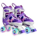 Gonex Roller Skates for Girls Kids Boys Women with All Light Up WheelsAdjustable Rollerskates for Beginners Toddler Youth, Gift for Indoor Outdoor