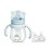 POTATO Glass Baby Bottles, Anti-Colic Breastfeeding Bottles with Medium Flow Nipple, Suitable for Babies 3-6 Months, 2 Replaceable Nipples, 6 oz, Blue