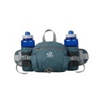 WATERFLY Fanny Pack Waist Bag: Fannie Pack 2 Water Bottle Holders Lumbar Belt Hiking Walking Running Jogging Camping Large Woman Man (Bottle Not Included)