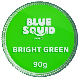 Blue Squid PRO Face Paint - Professional Water Based Single Cake Facepaint & Body Paints - SFX Makeup, Kids Adults Face Painting for Costume, Halloween, Cosplay - Classic Bright Green 90g / 3oz