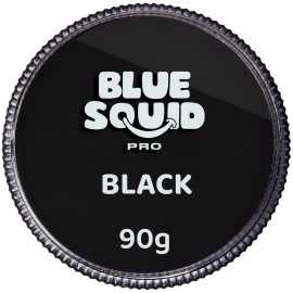 Blue Squid PRO Face Paint - Professional Water Based Single Cake Facepaint & Body Paints - SFX Makeup, Kids Adults Face Painting for Costume, Halloween, Cosplay - Classic Black 90g / 3oz