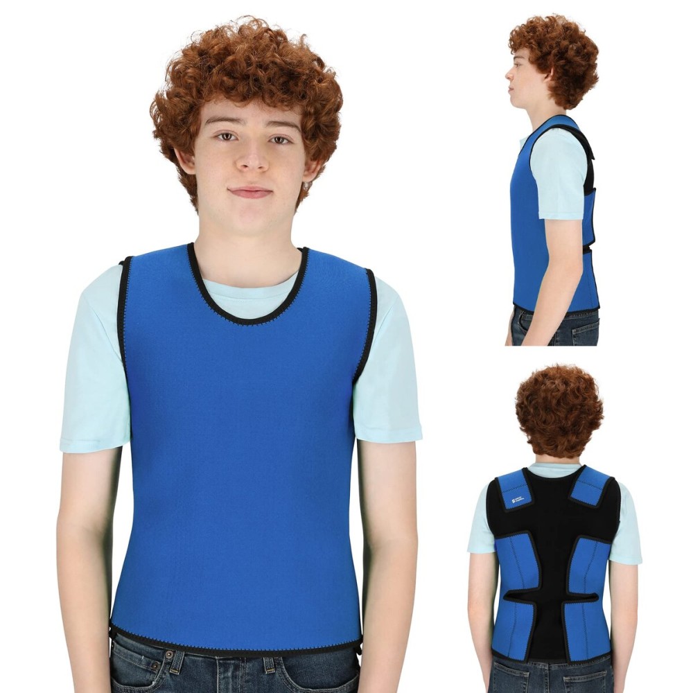 Special Supplies Sensory Compression Vest Deep Pressure Comfort (Blue, Large)