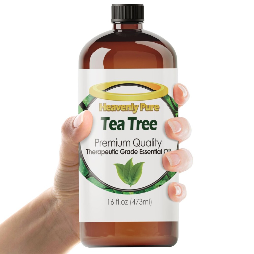 Heavenly Pure Tea Tree Essential Oil 16 oz - Pure Therapeutic Grade for Laundry, Home & Health - Bulk Aromatherapy Oil