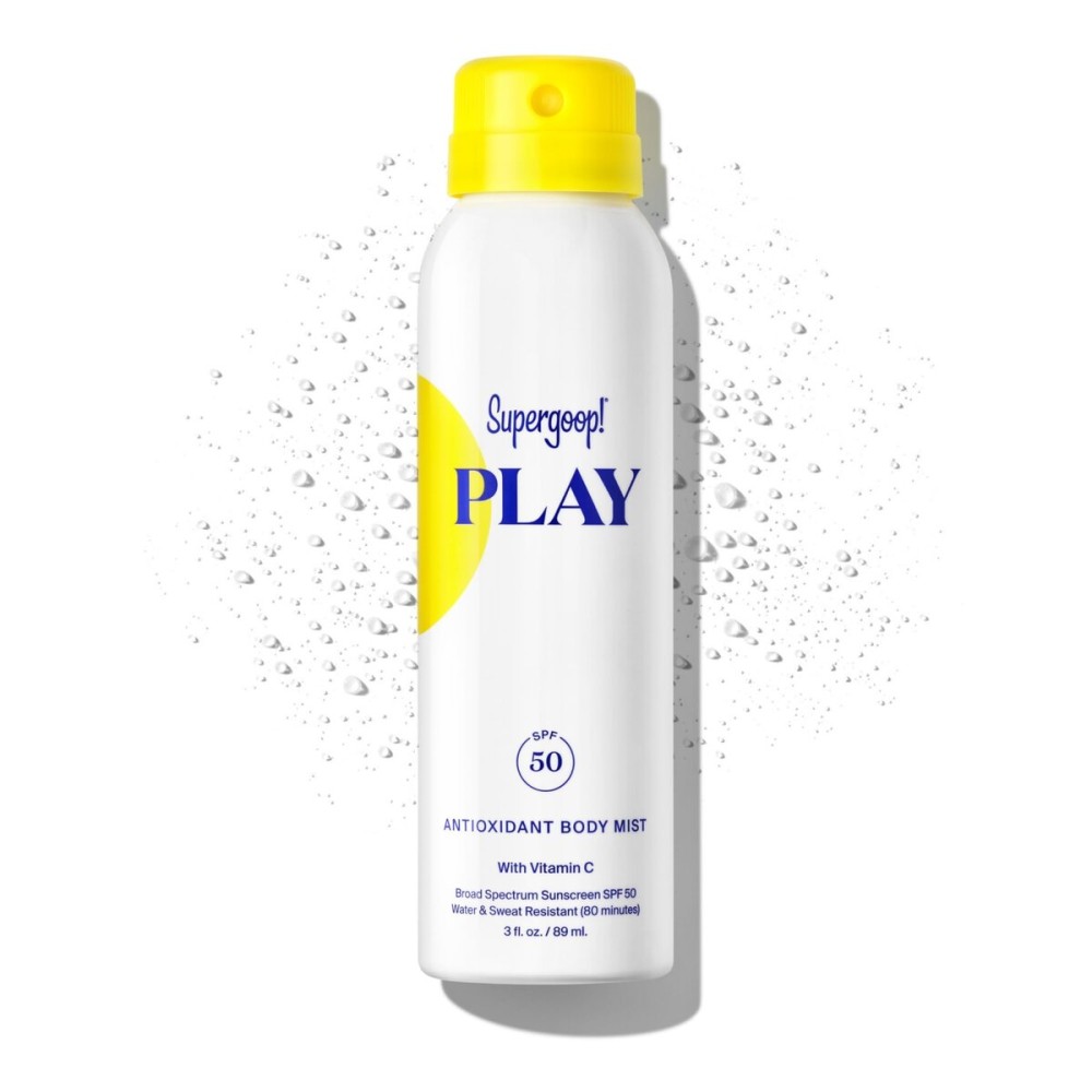 Supergoop! PLAY Antioxidant Body Mist w/Vitamin C - 3 fl oz - SPF 50 PA++++ Broad Spectrum Sunscreen - Body Spray - Great for Active Days