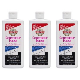 HOPE\'S Countertop Restoration Polish, Streak-Free Kitchen Counter Cleaner, No Buildup on Countertops, Quartz, Marble, Corian, Composite, and Granite Polish, 8 Fl Oz, Pack of 3
