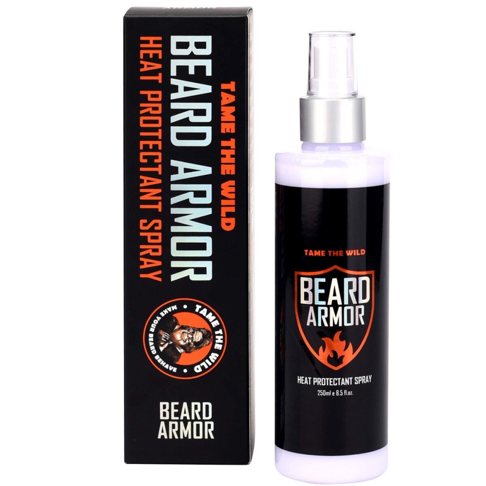 Tame the Wild Beard Straightener with Heat Protectant - Argan Oil, Keratin & Aloe Fortified Spray for Men\'s Hair & Beard - Large 8.5 Fl Oz Bottle