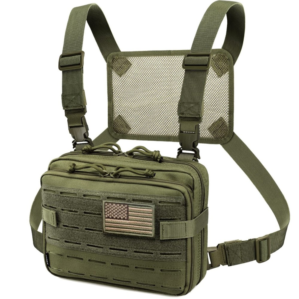 WYNEX Tactical Molle Admin Pouch of Laser Cut Design, Utility Pouches Molle Attachment Military Medical EMT Organizer with Map Pocket EDC EMT Pack IFAK Tool Holder Universal U.S.A Patch Included
