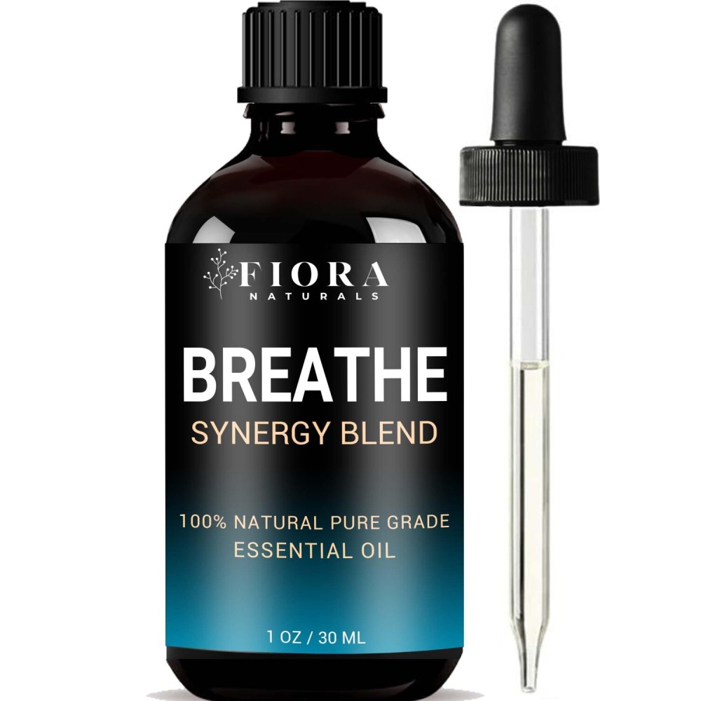 Breathe Essential Oil for Diffuser - Essential Oil Blend with Eucalyptus Peppermint Tea Tree and Peppermint, Breathe Easy Essential Oil for Humidifier, Rub, and Aromatherapy