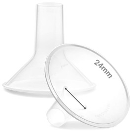 Nenesupply 24mm Flange Breastshield Compatible with Lansinoh Pump Parts and Breastpumps. Replacement to Lansinoh Flange 24mm Breastshield. Work with SignaturePro SmartPump Manual