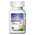 HealthA2Z Allergy Relief | Loratadine 10mg | Antihistamine | Relief from Itchy Throat, Sneezing, Runny Noses | 24-Hours Allergy Medicine (300 Tablets)