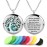 Aromatherapy Essential Oil Diffuser Necklace Stainless Steel lnspirational Locket Pendant(Tree of Life)