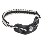 SUNYA Archery Bow Wrist Sling, 550 Paracord Strap Comfortable on Hand.100% Full Grain Leather Yoke, Multiple Camo Colors.Fit Compound Bow Stabilizer & Recurve. (Silver Black)