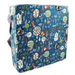 Sunmall Dining Chair Heightening Cushion Portable Dismountable Adjustable Highchair Booster for Baby Toddler Kids Infant Washable Thick Chair Seat Pad Mat (Green Forest)