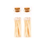 River Birch Matches in The Bottle with Striker - Decorative Home Matches with Glass Match Holder - Wooden Match Sticks - Set of 2 Bottles with Safety Matches - White Tip, 2 Inches, +40 Matches