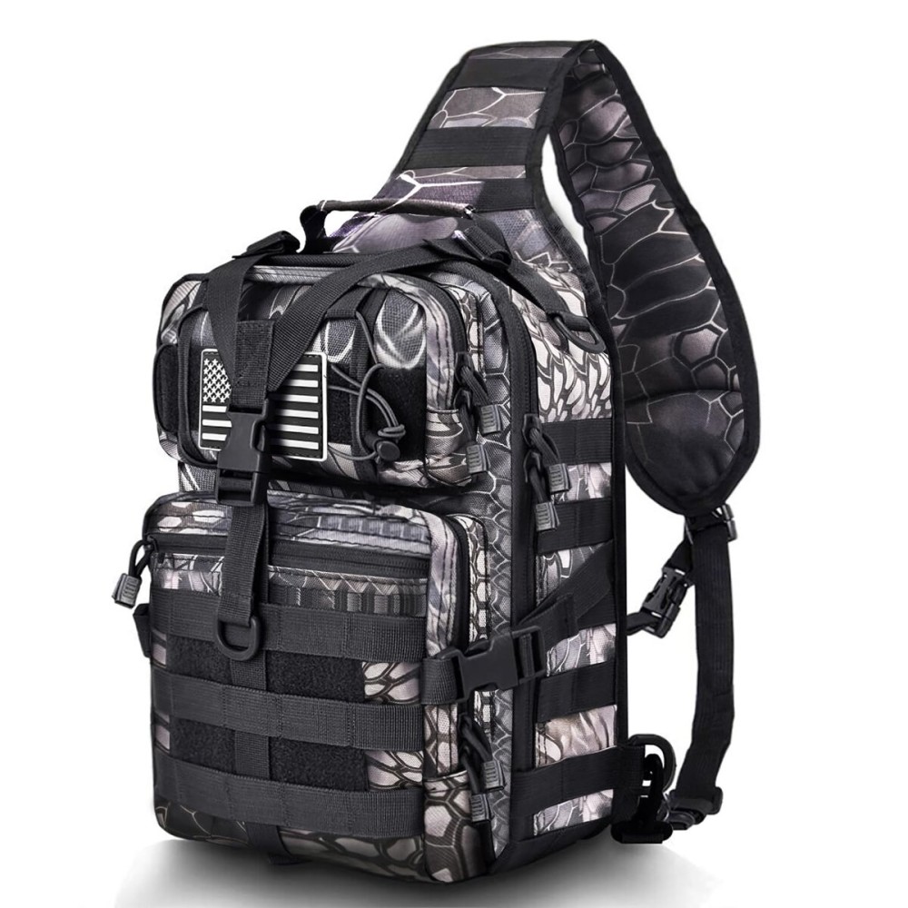 HAOMUK Tactical Sling Bag Pack Military Rover Shoulder Sling Backpack EDC Molle Assault Range Bag