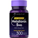 Carlyle Melatonin 5 mg Fast Dissolve 300 Tablets | Berry Flavor | Vegetarian, Non-GMO Supplement