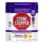 Moonstone Stone Stopper Drink Mix, Tropical, Kidney Stone Prevention, Calcium Oxalate Protector, Developed by Urologists to Improve Hydration and Support Kidney Health, 15 Day Supply