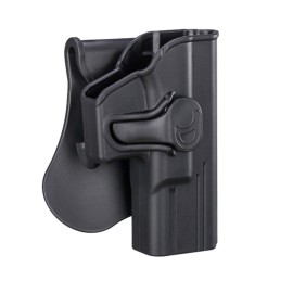 Bedone G19 Holster fits Glock 19 19X 23 44 45 Gen 1 2 3 4, Outside Waistband OWB Paddle Tactical Gun Holster, Adjustable Cant & Fast Release - Right Handed