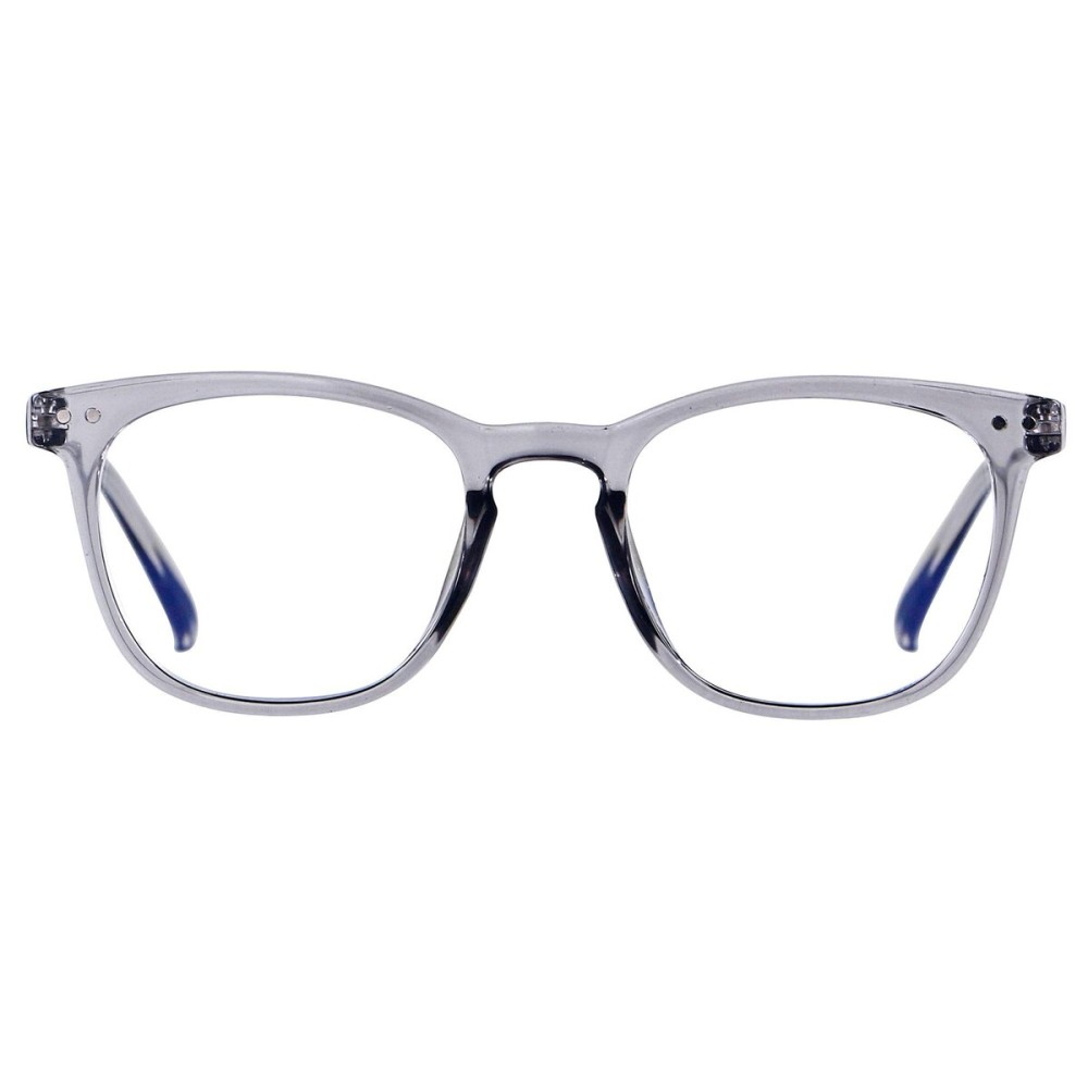 ANDWOOD Blue Light Blocking Glasses Men Computer Smll Face Clear Bluelight Blocker Eyeglasses Frame Square Grey