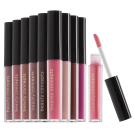 Beauty Concepts Lip Gloss Collection - Shimmering, Glossy Lip Makeup Set for a Radiant Finish, Neutral