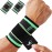 HiRui Wrist Brace Wrist Wraps Compression Wrist Strap, Wrist Support for Work Fitness Weightlifting Sprains Tendonitis, Carpal Tunnel Arthritis, Pain Relief, Adjustable Wristbands 2 PACK (Green, M)