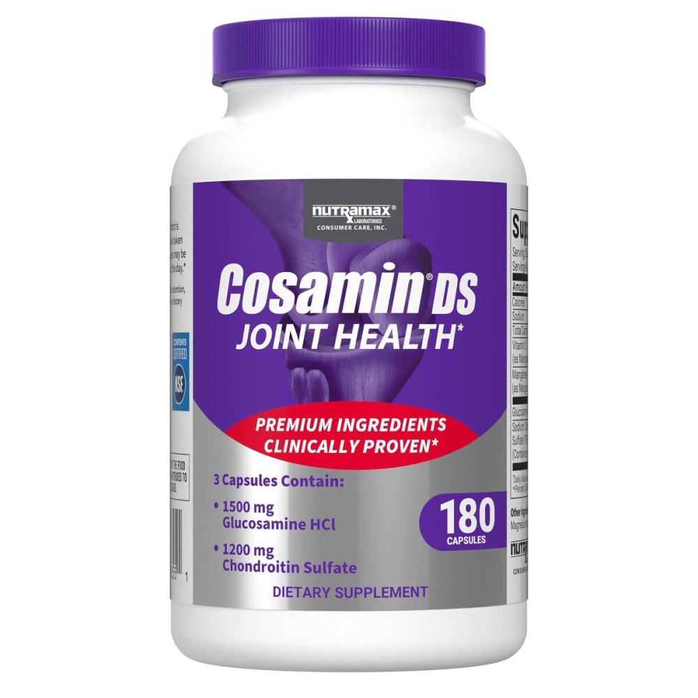 Nutramax Laboratories Cosamin DS Joint Health Supplement with Glucosamine & Chondroitin for Adult Men & Women, Joint Supplement, 180 Capsules