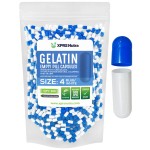 XPRS Nutra Size 4 Empty Capsules - 500 Count Small Empty Gelatin Capsules - Pills DIY Capsule Filling - Fillable Pure Bovine Pill Gel Caps for Do-It-Yourself Supplements (Blue/White)