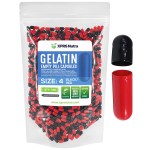 XPRS Nutra Size 4 Empty Capsules - 500 Count Small Empty Gelatin Capsules - Pills DIY Capsule Filling - Fillable Bovine Pill Gel Caps for Do-It-Yourself Supplements (Black/Red)