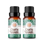 GuruNanda Eucalyptus Essential Oil -100% Pure, Natural and Undiluted Aromatherapy Oil for Diffusers - Enhances Your Breathing Space - Perfect for Massages (2X0.5 Fl Oz)