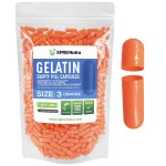 XPRS Nutra Size 3 Empty Capsules - 500 Count Empty Gelatin Capsules - Pills DIY Capsule Filling - Pure Bovine Pill Gel Caps for Do-It-Yourself Supplements (Orange)