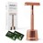 ZOMCHI Single Blade Razors for Women - Reusable Ladies Razor for Legs with 5 Double Edge Safety Razor Blades, Eco-Friendly Manual Shaving Razor - Rose Gold