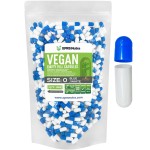 XPRS Nutra Size 0 Empty Capsules - 1000 Count Empty Vegan Capsules - Vegetarian Pills - DIY Vegetable Capsule Filling - Veggie Pill Caps for Do-It-Yourself Supplements (Blue/White)