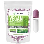 XPRS Nutra Size 4 Empty Capsules - 500 Count Small Empty Vegan Capsules - Vegetarian Pills - DIY Vegetable Capsule Filling - Fillable Do-It-Yourself Veggie Caps for Supplements (Lavender/White)