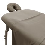 LONDON LINENS Soft Microfiber 3-Piece Massage Table Sheets - Super Lightweight, Stain and Wrinkle Resistant - Includes Table Cover, Fitted Sheet, and Face Rest Cover (walnut)