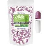 XPRS Nutra Size 0 Empty Capsules - 1000 Count Empty Vegan Capsules - Vegetarian Pills - DIY Vegetable Capsule Filling - Veggie Pill Caps for Do-It-Yourself Supplements (Lavender/White)