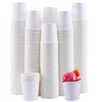 Turbo Bee 300Pack 4oz Disposable Paper Cups,Hot/Cold Beverage Drinking CupSmall Paper Cups for Bathroom and Mouthwash