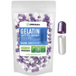 XPRS Nutra Size 00 Empty Capsules - 100 Count Empty Gelatin Capsules - Pills DIY Capsule Filling - Fillable Pill Gel Caps for DIY Supplements (Pearl Purple/White)