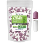 XPRS Nutra Size 00 Empty Capsules - 500 Count Empty Vegan Capsules - Vegetarian Empty Pills - DIY Vegetable Capsule Filling- Veggie Pill Caps (Lavender/White)