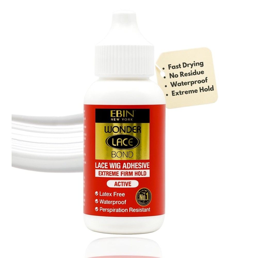 Wonder Lace Bond Wig Adhesive: Extreme Hold Invisible Bonding Glue for Secure, Natural-Looking Poly and Lace Wigs | 1.18oz Waterproof, Latex-Free