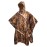 AUSCAMOTEK Camo Rain Poncho Hooded Waterproof Camouflauge Raincoat for Hunting Hiking Camping Fishing Forest Brown One Size