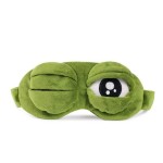 Shinywear Cute Rabbit Sleeping Eye Mask Plush Blindfold Travel Sleep Masks Super Soft Funny Eye Cover for Kids Girls and Adult (Green Frog)