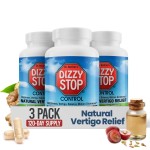 Vertigo Relief Product & NonDrowsy Motion Sickness Pills: Nausea and Dizziness, Ginger & Grape Seed Formula, Inner Ear Balance, Car, Cruise & Travel Essential, Stomach Support (80 Count - Pack of 3)