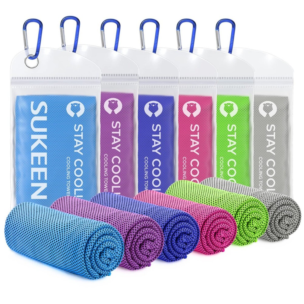 Sukkeen Cooling Towel(40x12) - Cold Towel for Neck & Head, Soft Breathable Chilly Towel for Yoga, Golf, Gym, Camping, Running, Workout & More Activities