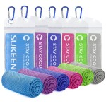 Sukkeen Cooling Towel(40x12) - Cold Towel for Neck & Head, Soft Breathable Chilly Towel for Yoga, Golf, Gym, Camping, Running, Workout & More Activities