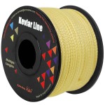 emma kites 100% Kevlar Braided String Utility Cord 100Ft 100Lb Abrasion Flame Resistant, Tactical Survival Fishing Assist Cord Model Rocket Paracord Trip Line Camping Cordage