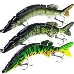 TRUSCEND Easy Catch Swimmax, Magic Noisy Turbulent Wiggling and Vibrating Actions for More Bites, Segmented Swimbait Jointed by Dyneema Strongest Fiber, Lifelike Fishing Lures for Relax Family Fishing