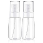 TOSERSPBE Spray Water Bottle Hair Mister, Fine Mist Stylist Sprayers 360 Empty Small Misting Spritzer, Perfume Atomizer with Pump Clear Containers 2PCS/2oz