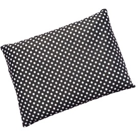 Microwavable Corn Filled Heating Pad and Cold Pack/Washable 100% Cotton Cover (Polka Dot - Black, 7.5in W x 11in L)