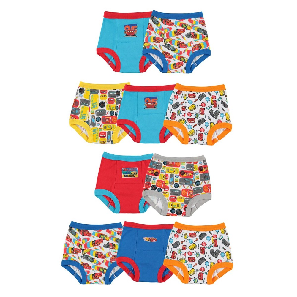 Disney Pixar Cars Toddler Potty Training Pant & Brief Combo option, Stickers & Tracking Chart In Sizes 18M, 2T, 3T, 4T