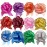 UNIQOOO 48Pcs 12 Color Easter Gift Pull Bows, Large 6 Inch Assorted Bows, for Gift Basket Bag Box Wrapping Decor, Valentines Day, Birthday, Anniversary, Wedding, Florist Packaging